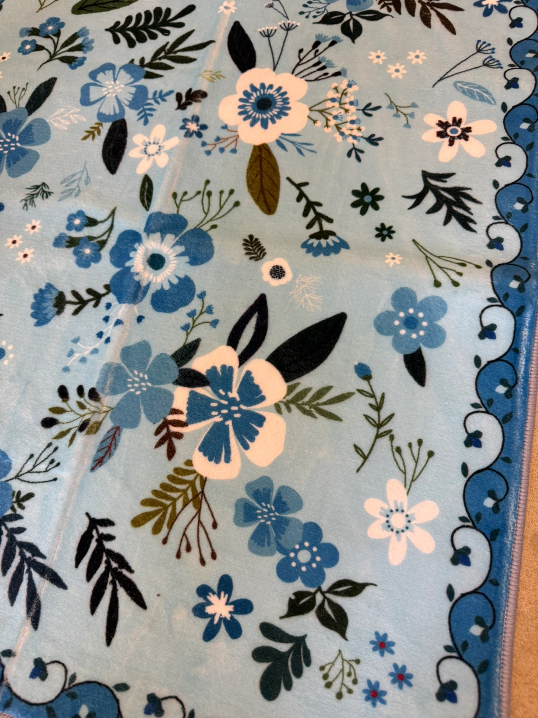 Blue Floral Runner Rug - photo 2