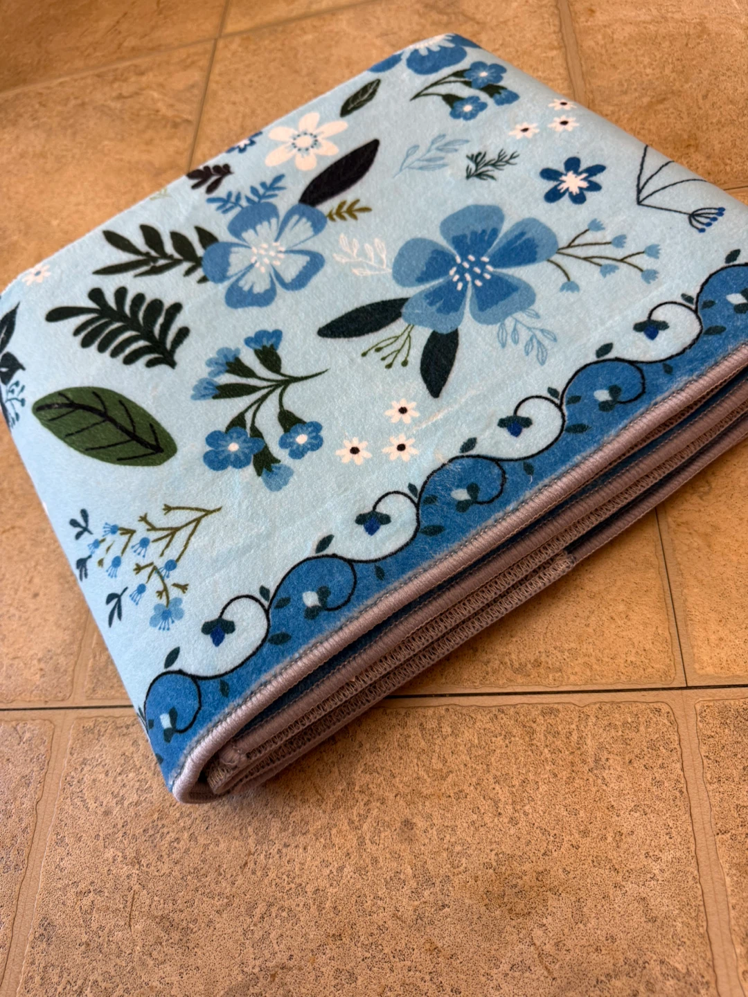 Blue Floral Runner Rug - photo 4