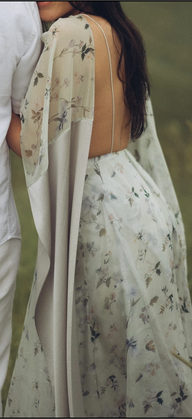 Givenchy Draped Floral Silk Maxi Dress - Blue - photo 2