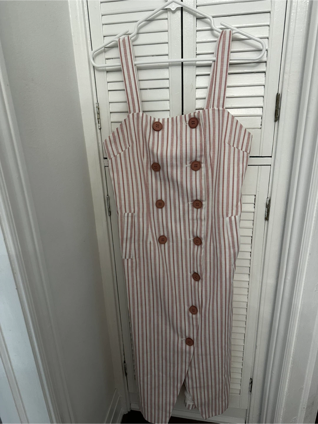 Striped Button-Up Midi Dress - photo 2