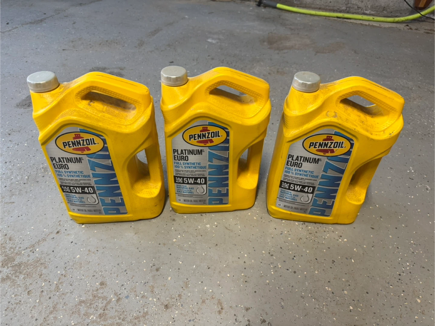 3 x Pennzoil Platinum Euro 5W-40 Full Synthetic Motor Oil