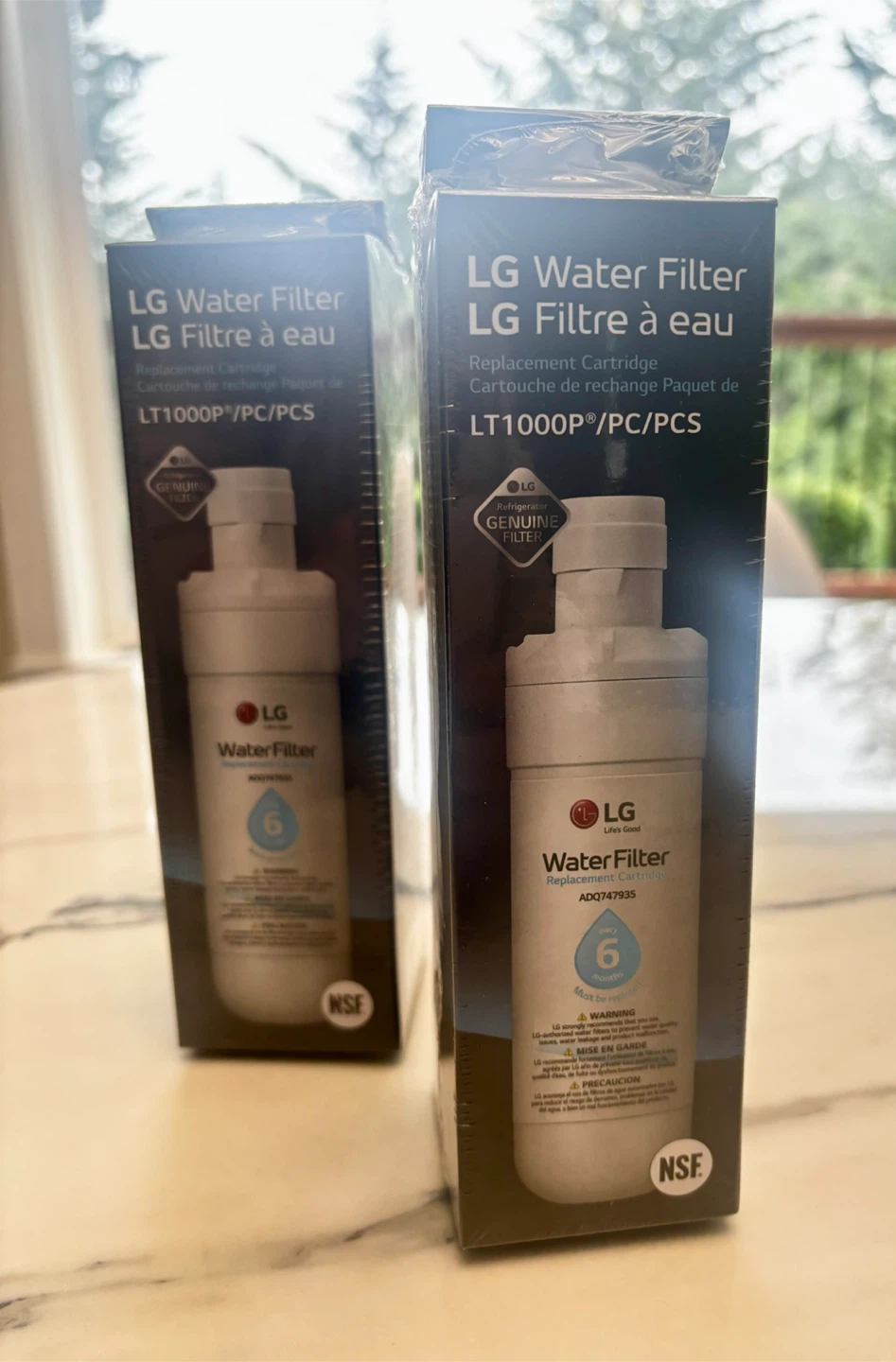 Brand New LG LT1000PC Water Filter Replacement Cartridge x 2