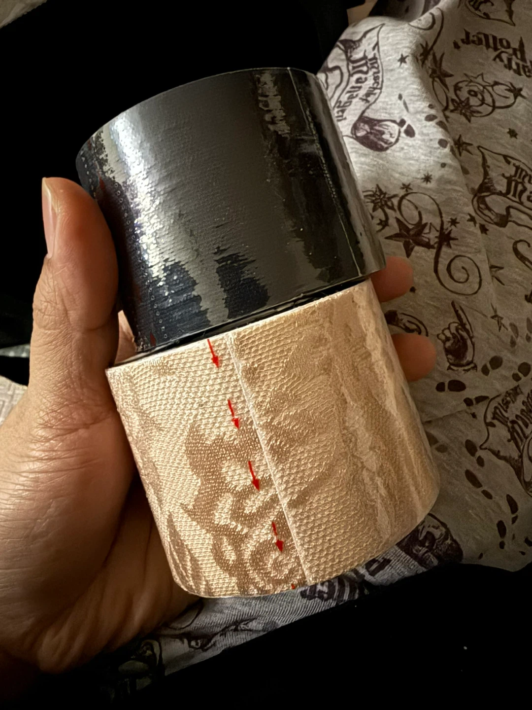 Black and Tan nipple Tape Rolls