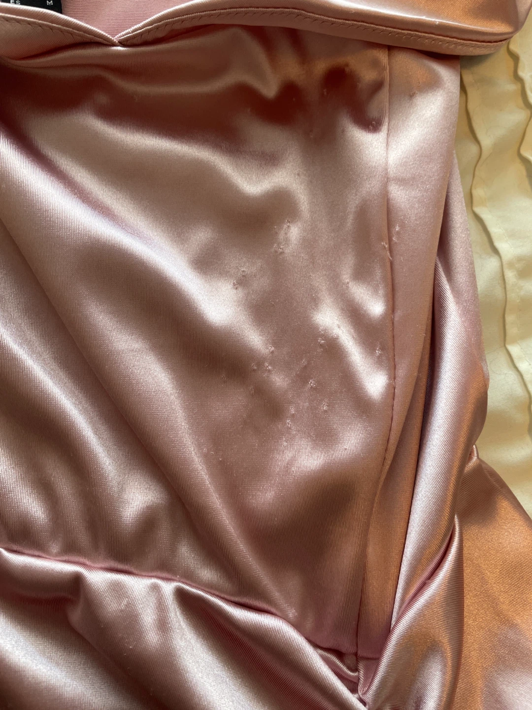 Forever 21 Pink Off-the-Shoulder Satin Maxi Dress - photo 3