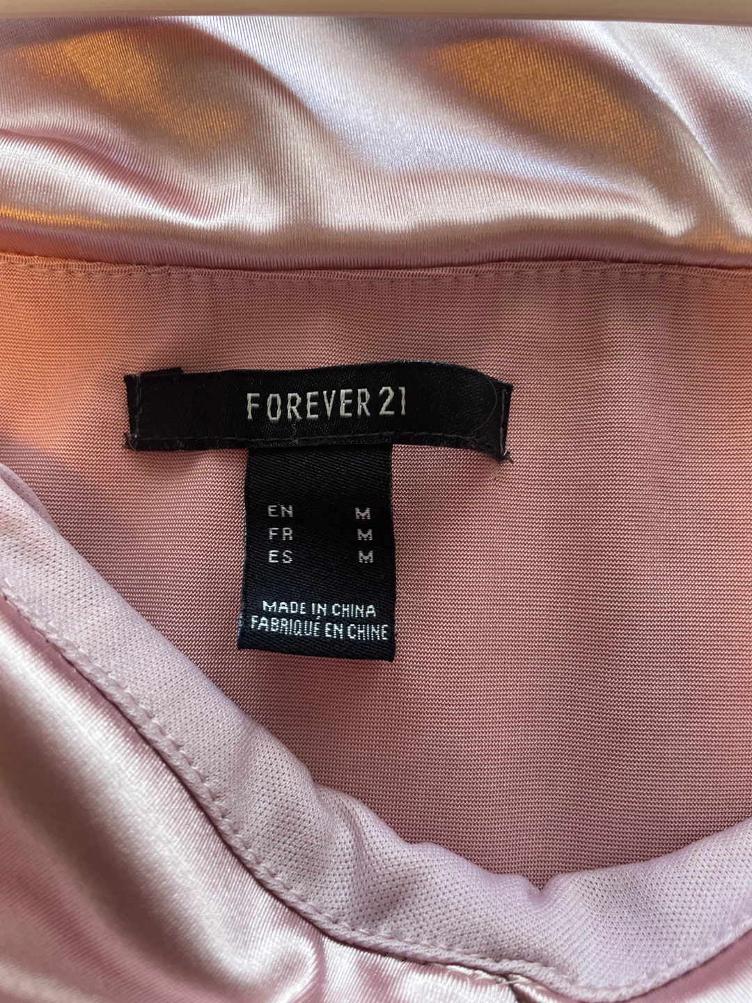 Forever 21 Pink Off-the-Shoulder Satin Maxi Dress - photo 5