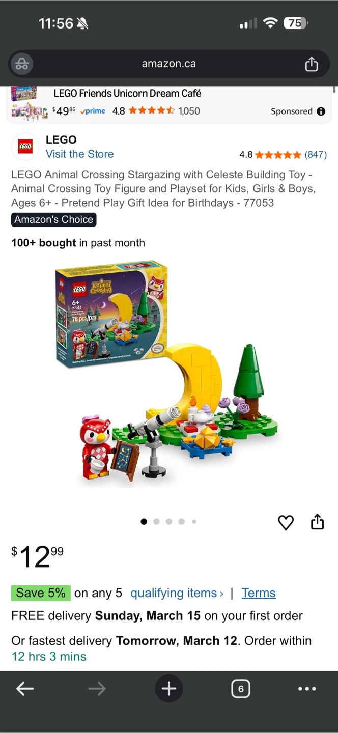 LEGO Animal Crossing Stargazing with Celeste Building Toy - photo 2