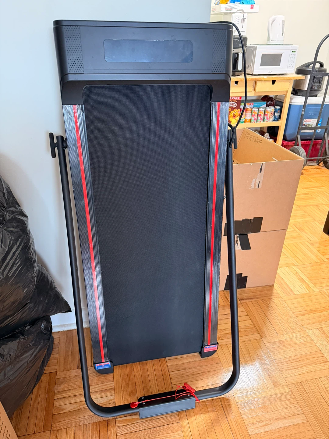 Foldable Walking Pad with Red Trim