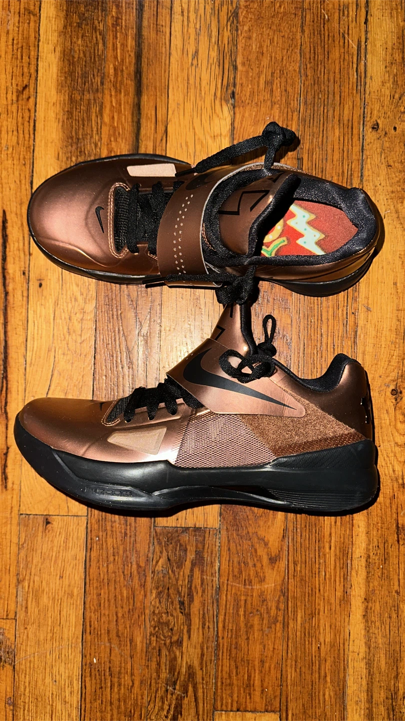 Nike KD 4 “Christmas"  Metallic Copper Shoes - photo 5