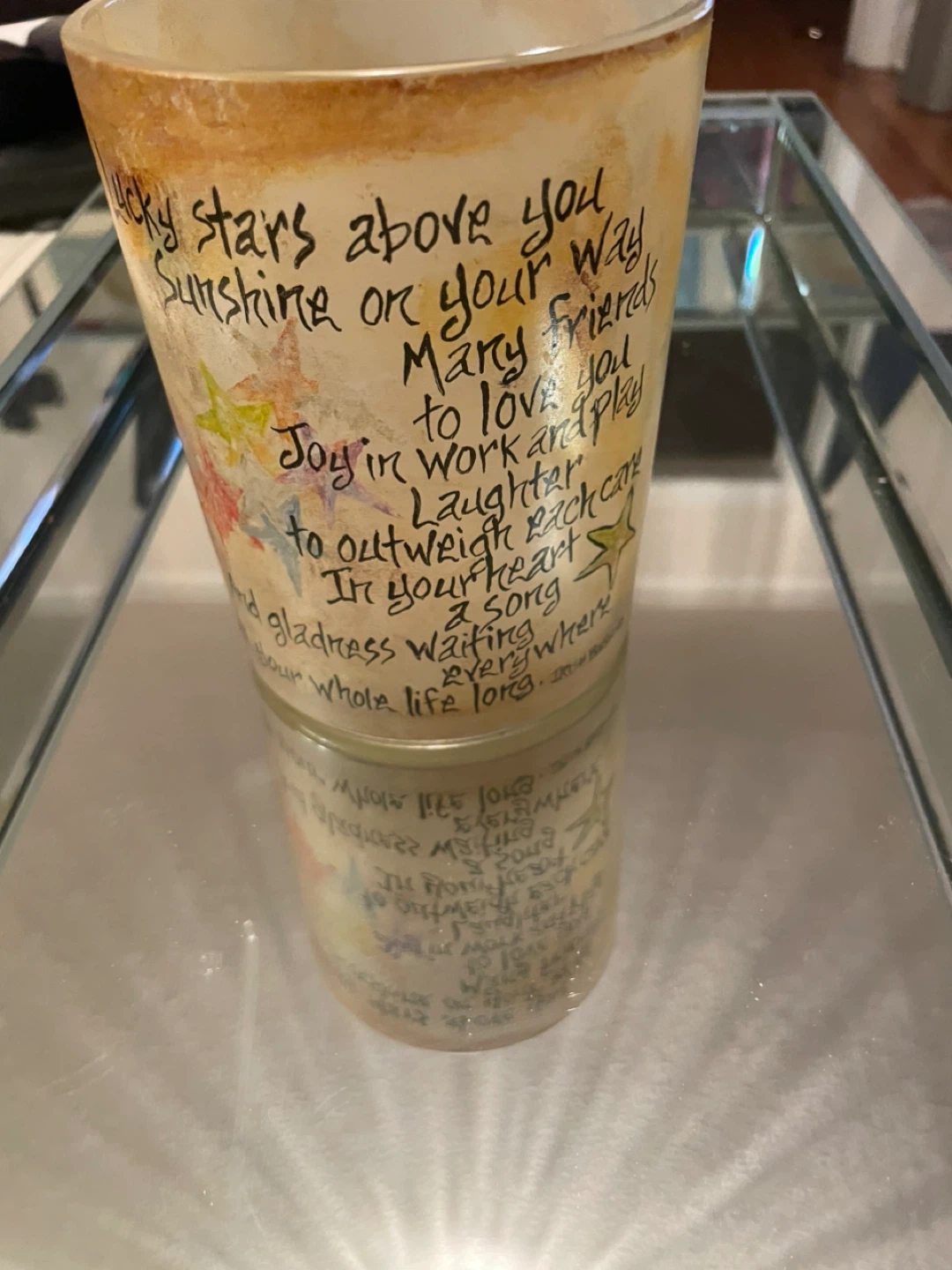 Decorative Candle Holder with Poem