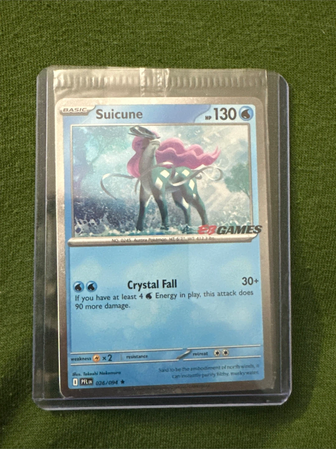 Suicune EB Games Pokemon Card