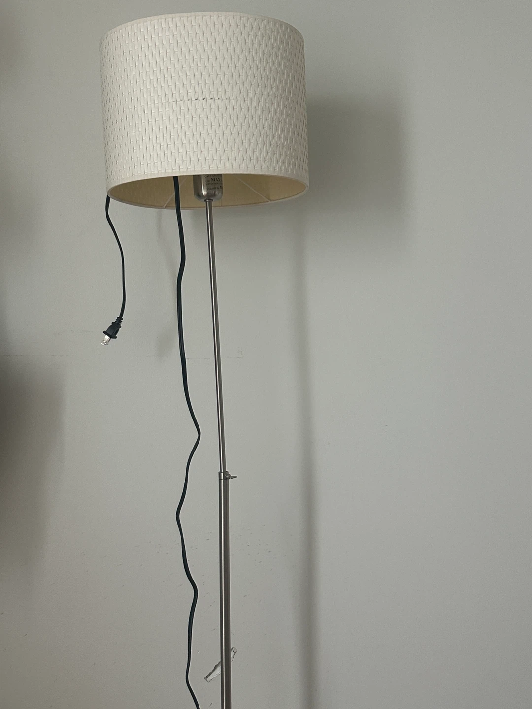 Floor Lamp with White Drum Shade