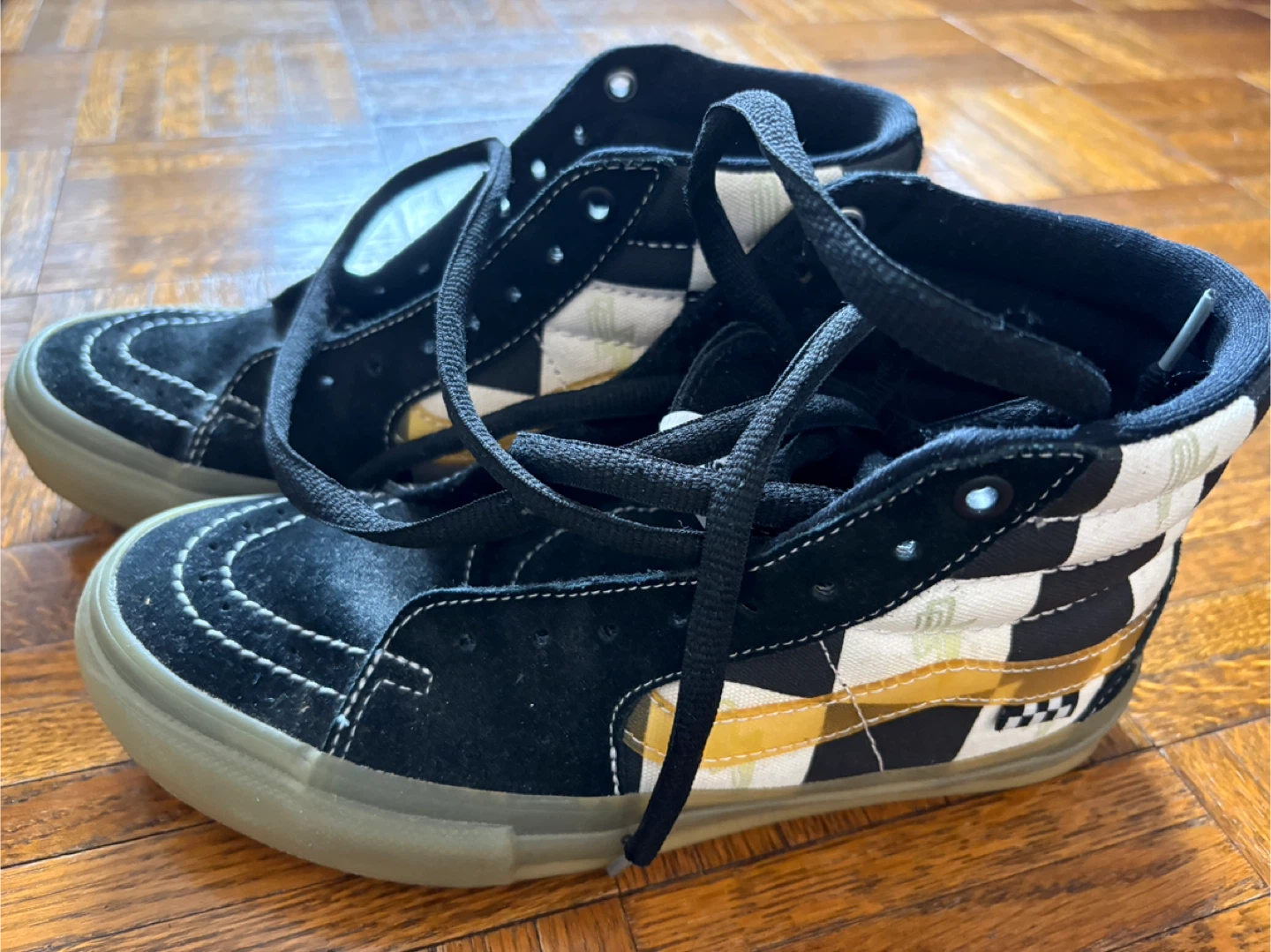 Vans Sk8-Hi Black Checkerboard limited ver.High Top Sneakers
