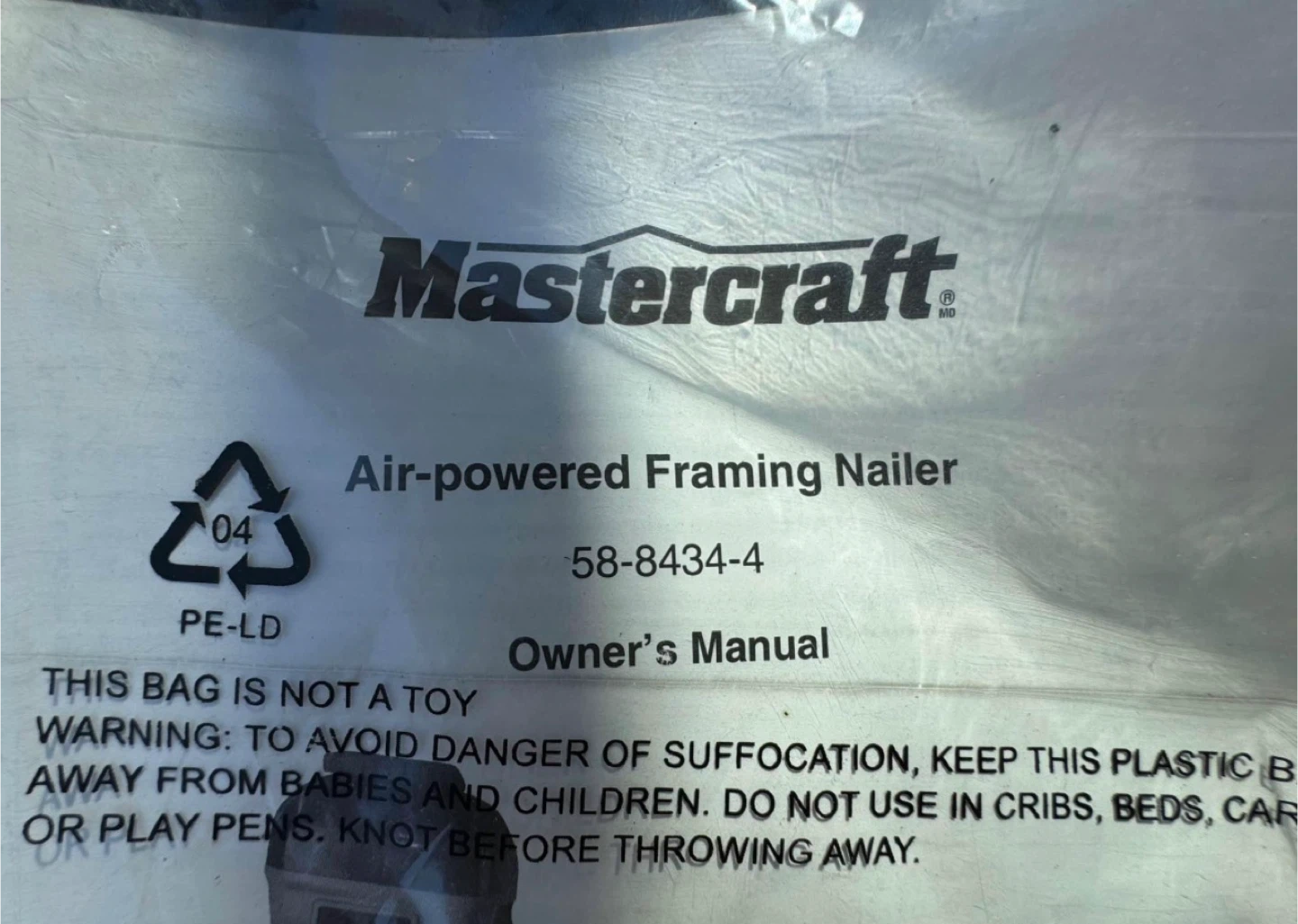 Mastercraft Air-powered Framing Nailer 58-8434-4 - photo 4