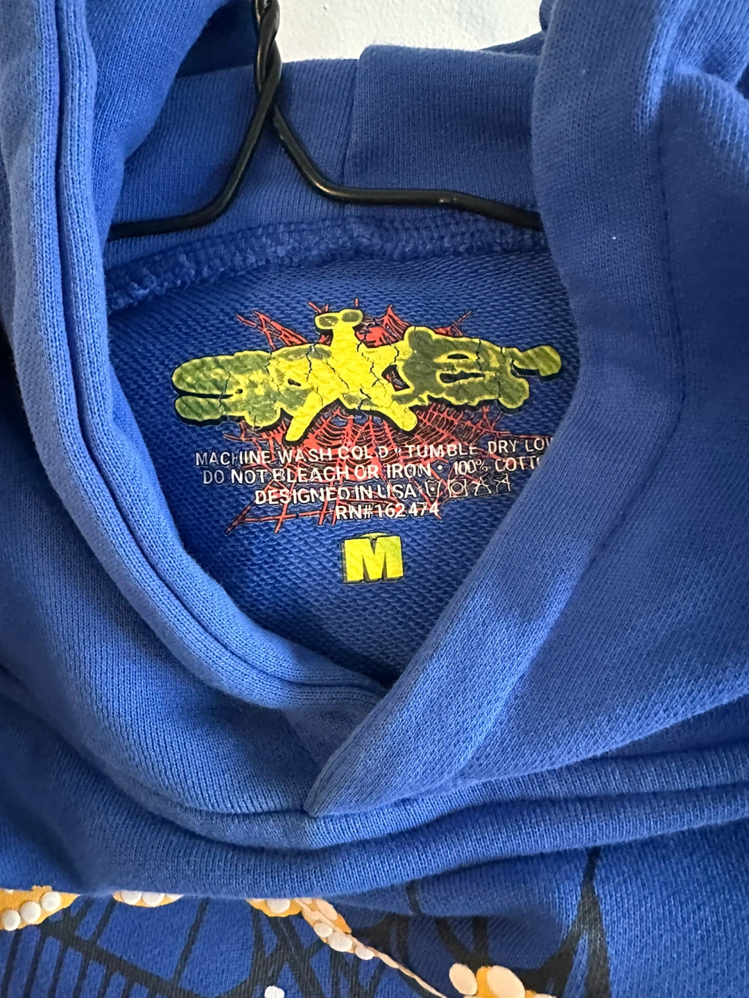 SPIDER "Heres the Slime" Hoodie Blue Size M - photo 2