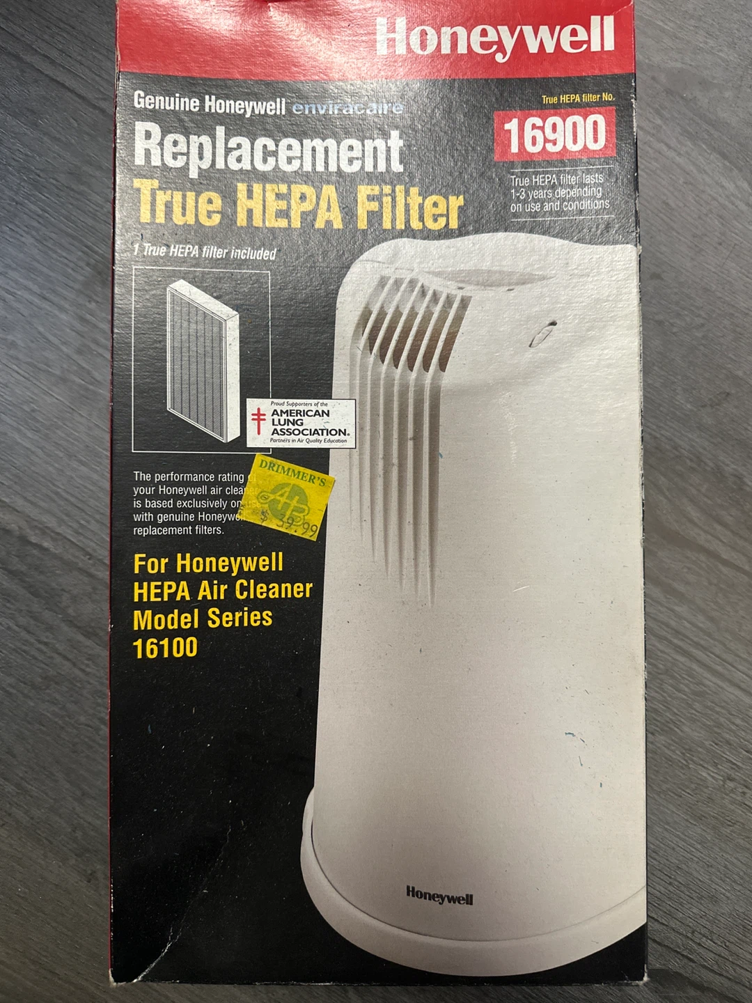 Honeywell Genuine Hepa Air Filter for Model 16100 - photo 2