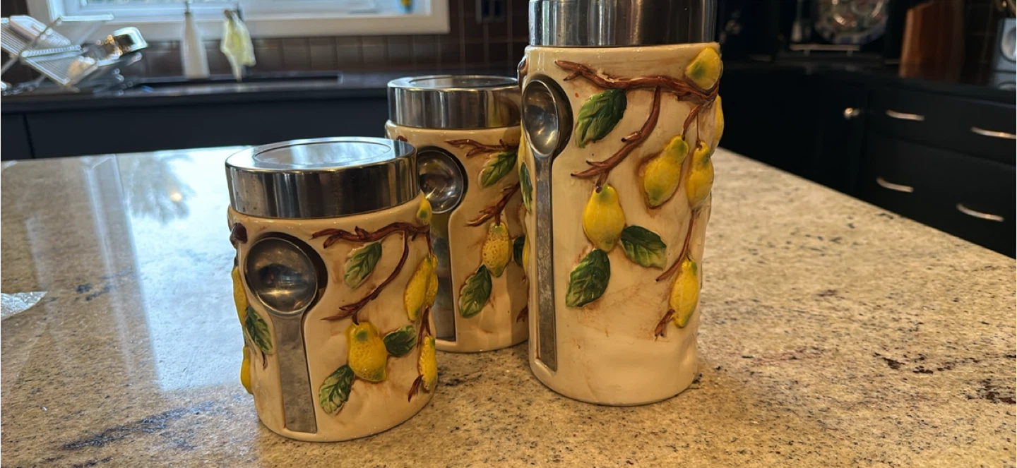 Ceramic Canisters with Spoons - photo 2