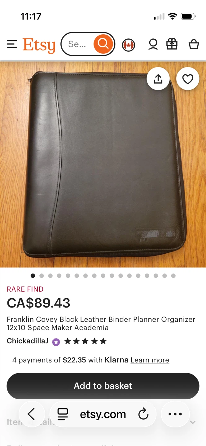 Franklin Covey Organizer Planner Binder