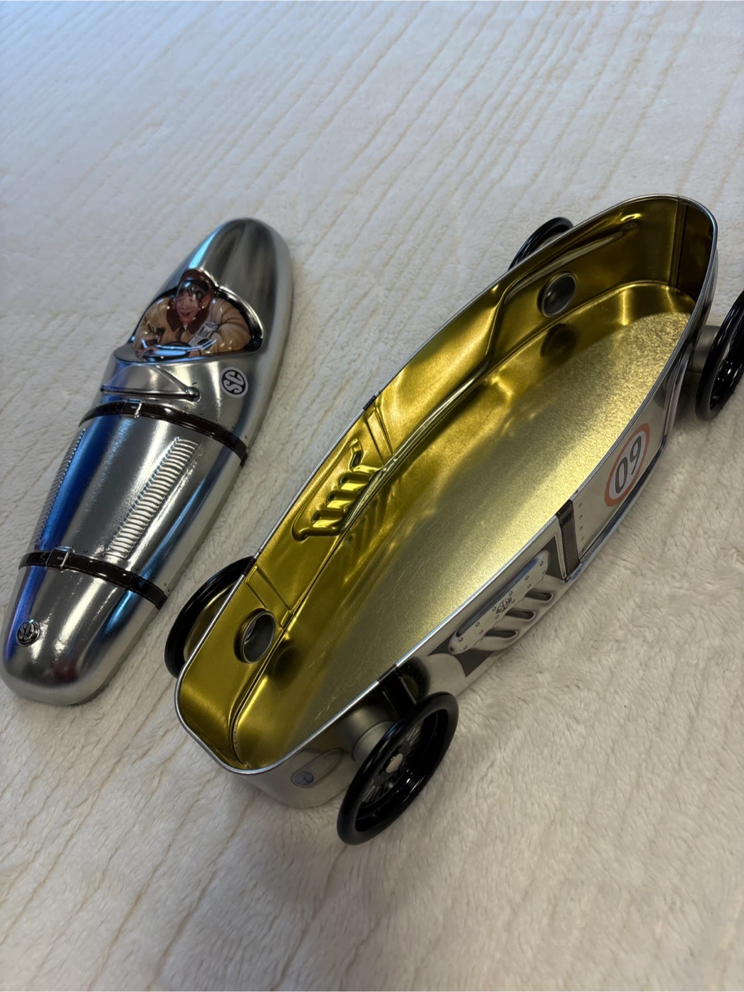 Vintage Style Tin Race Car Storage Tin - photo 5