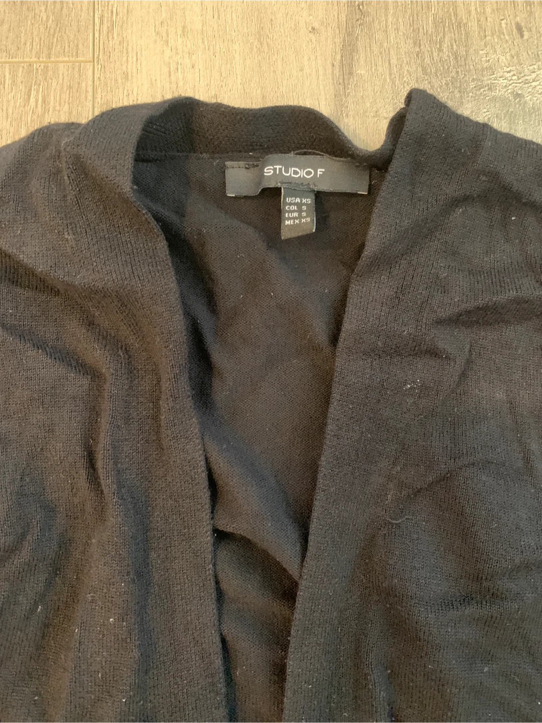STUDIO F Black Cardigan with Fur Cuffs - photo 3