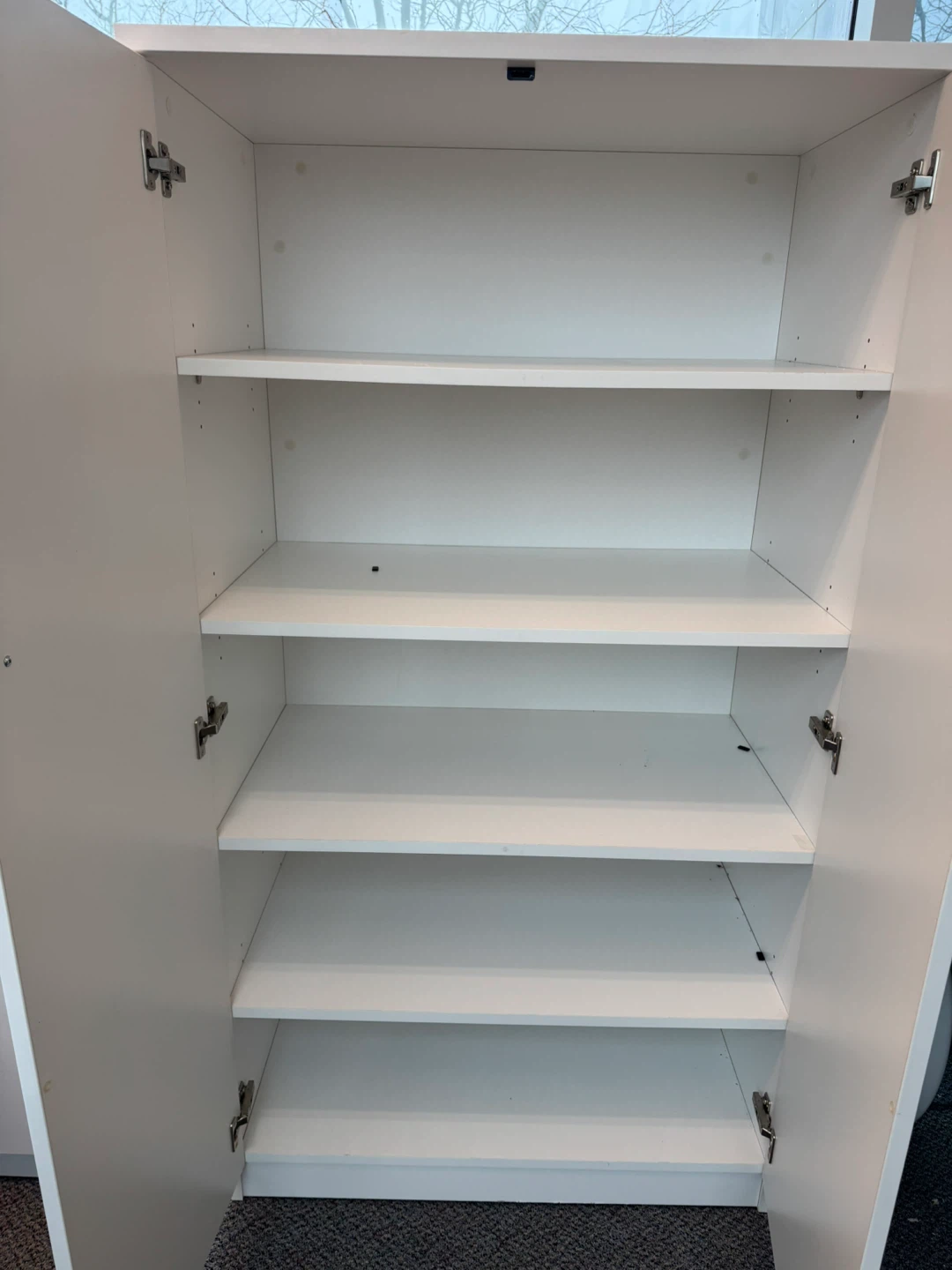 White Two-Door Storage Cabinet - photo 2