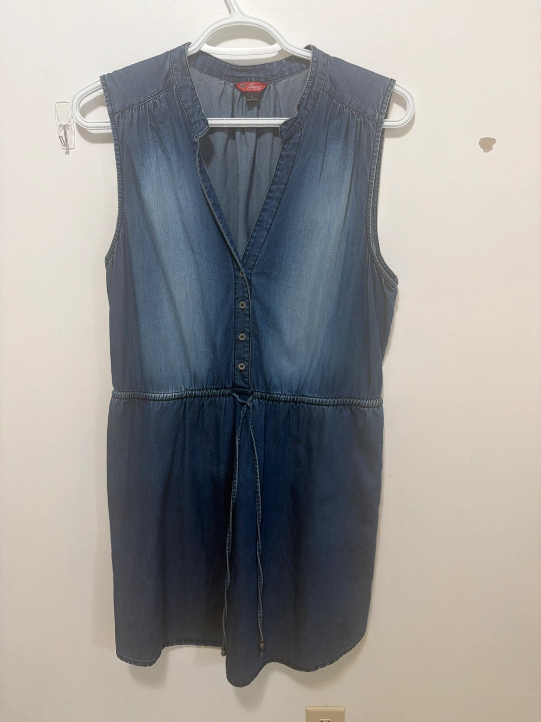 Guess Sleeveless Denim Dress - Size L