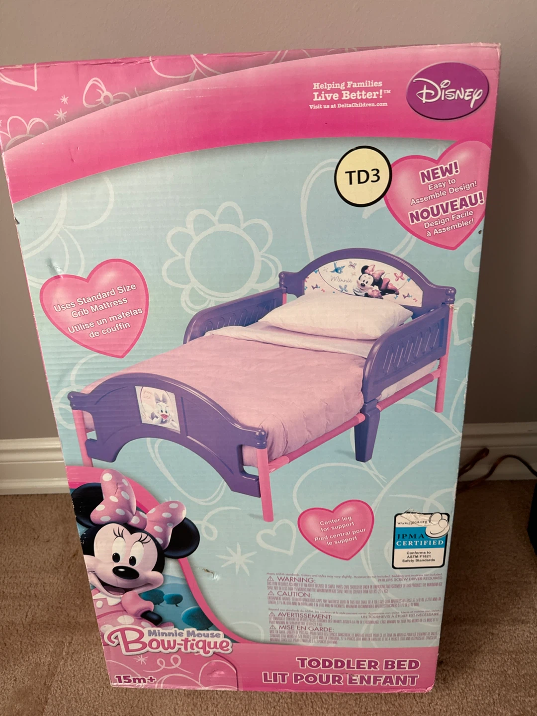Disney Minnie Mouse Bow-tique Toddler Bed