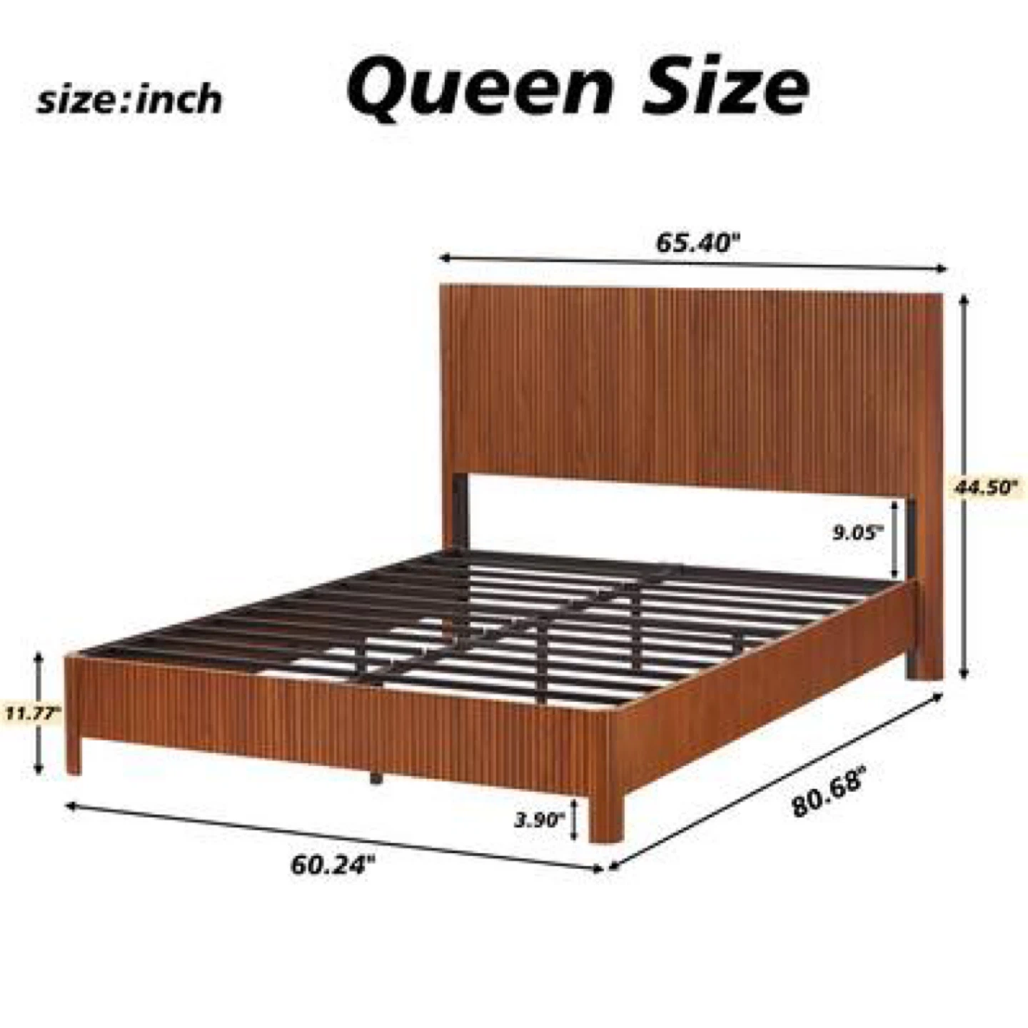 Queen Size Bed Frame with Headboard - photo 3