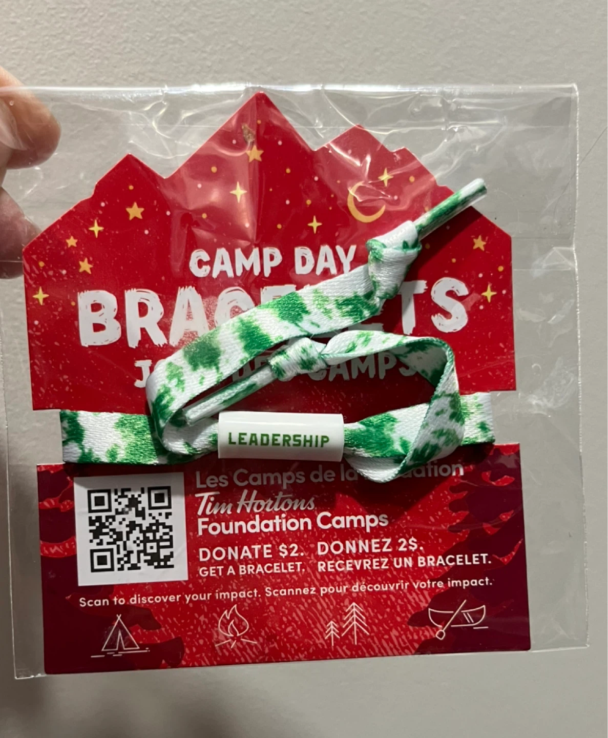 Tim Hortons Foundation Camps Camp Day Bracelet