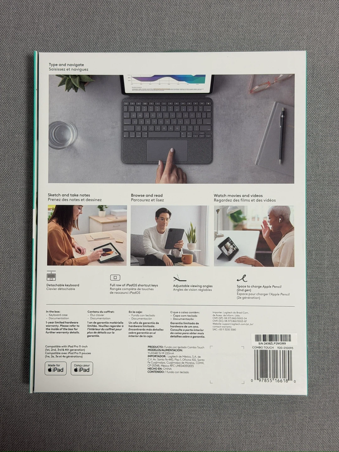 Logitech Combo Touch Keyboard Case iPad Pro 11" (1st-4th Gen) - photo 2