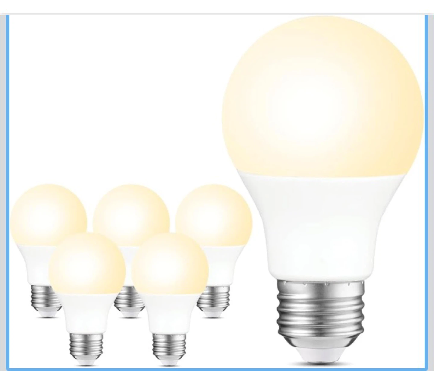 LED Light Bulb - 8W, 2700K Warm White, Dimmable, CRI >80