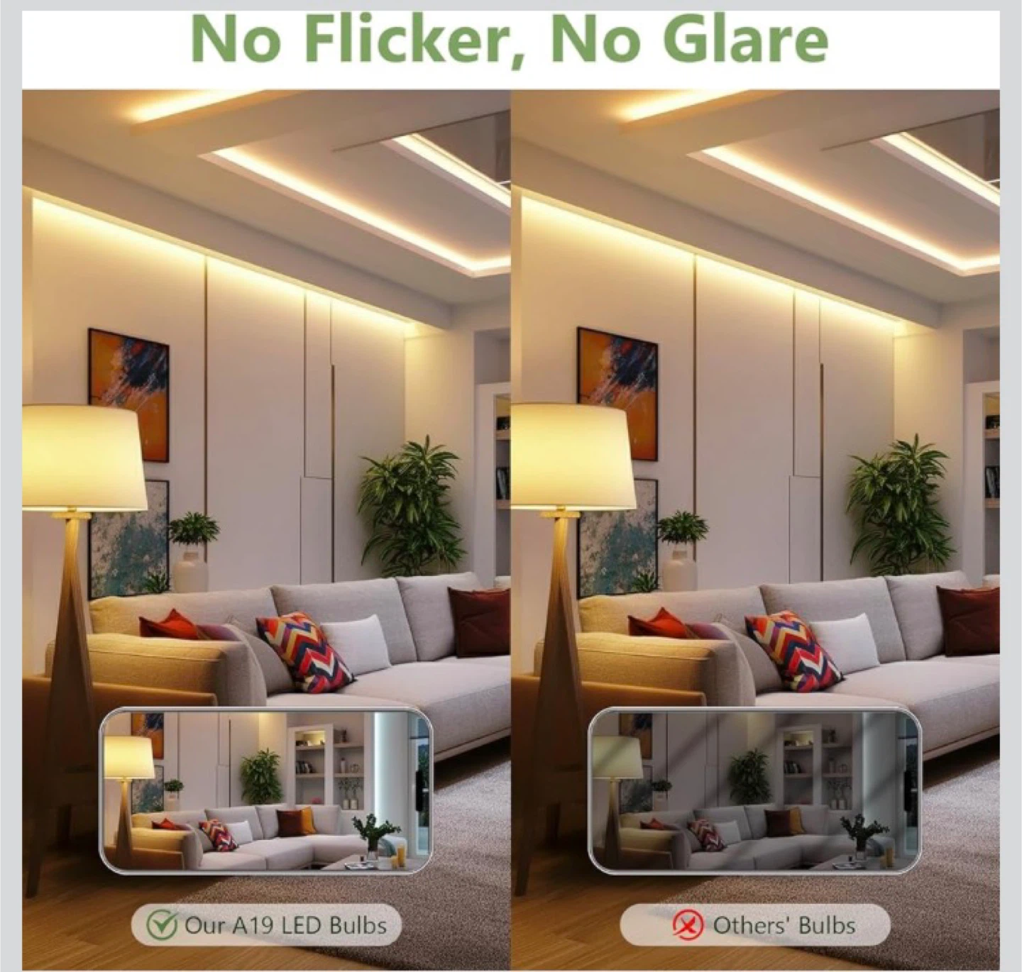 LED Light Bulb - 8W, 2700K Warm White, Dimmable, CRI >80 - photo 2