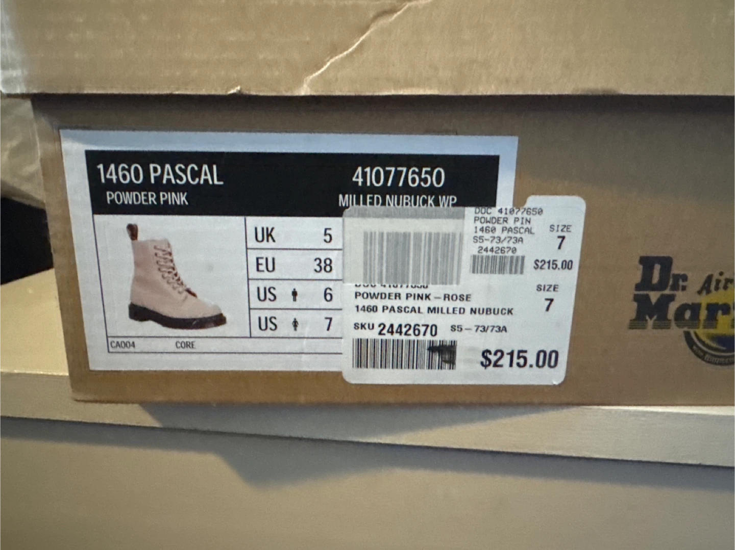 (Brand New) Dr. Martens 1460 Pascal - Powder Pink