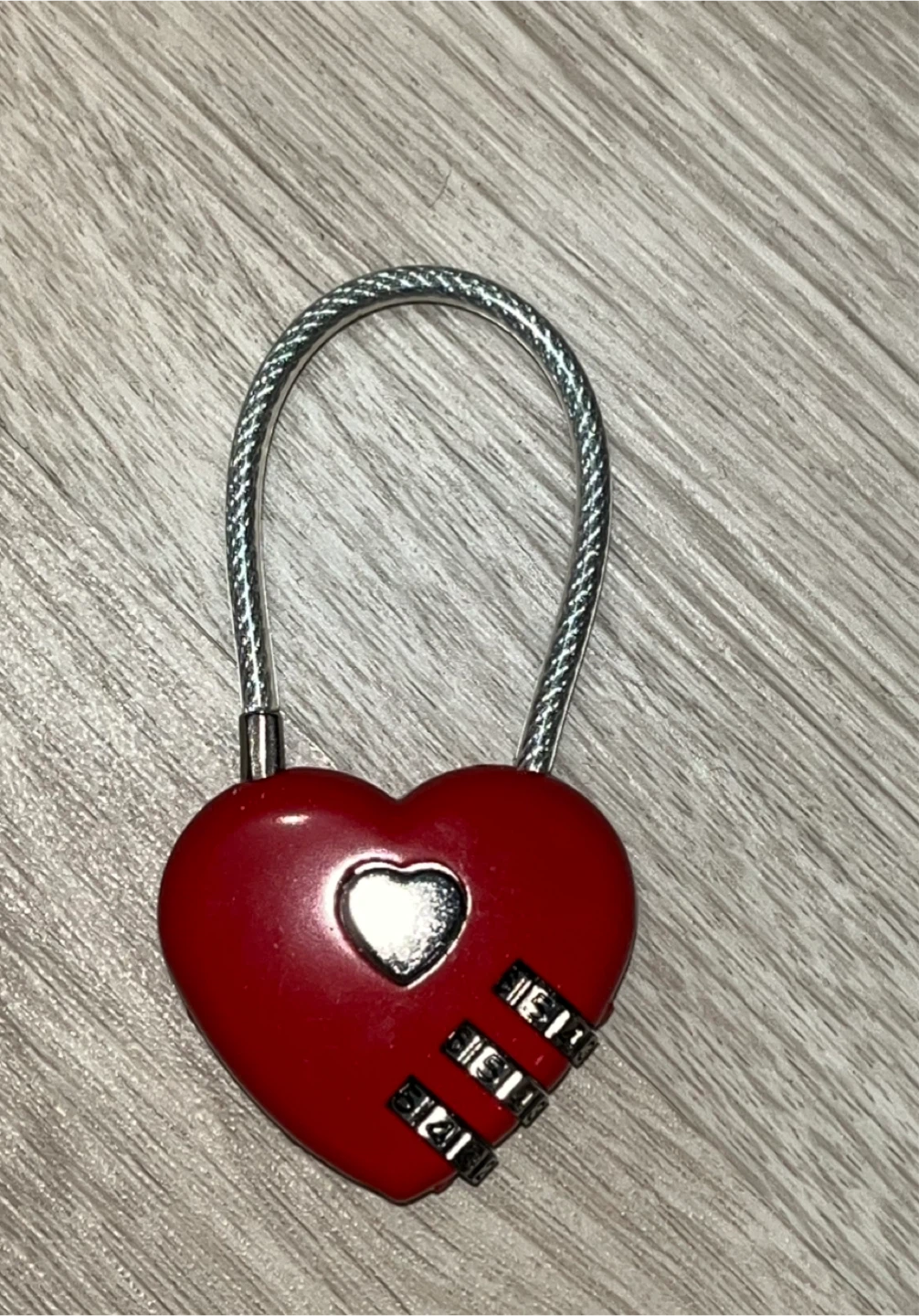 Red Heart Combination Lock