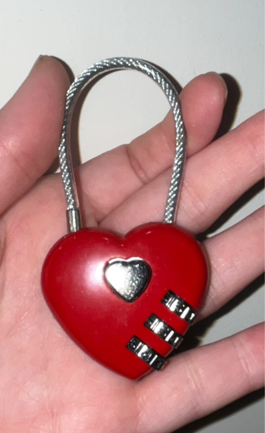 Red Heart Combination Lock - photo 2