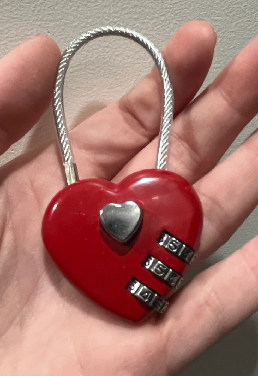 Red Heart Combination Lock - photo 3