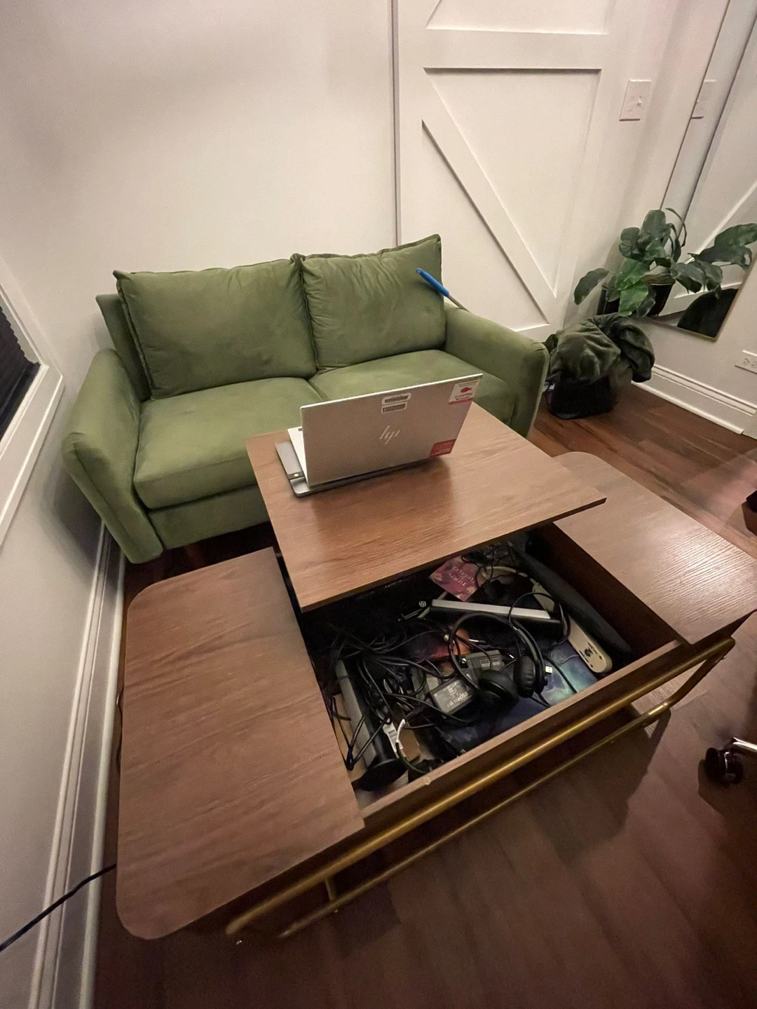 Lift Top Coffee Table with Storage Drawers - photo 2