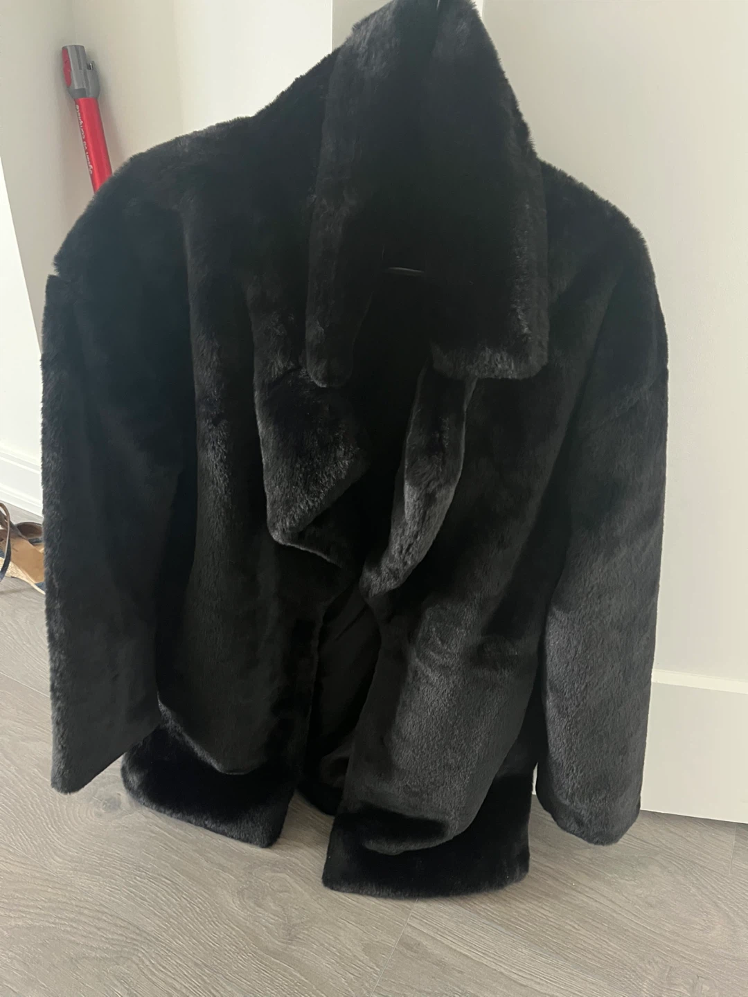 Forever 21 Black Faux Fur Coat