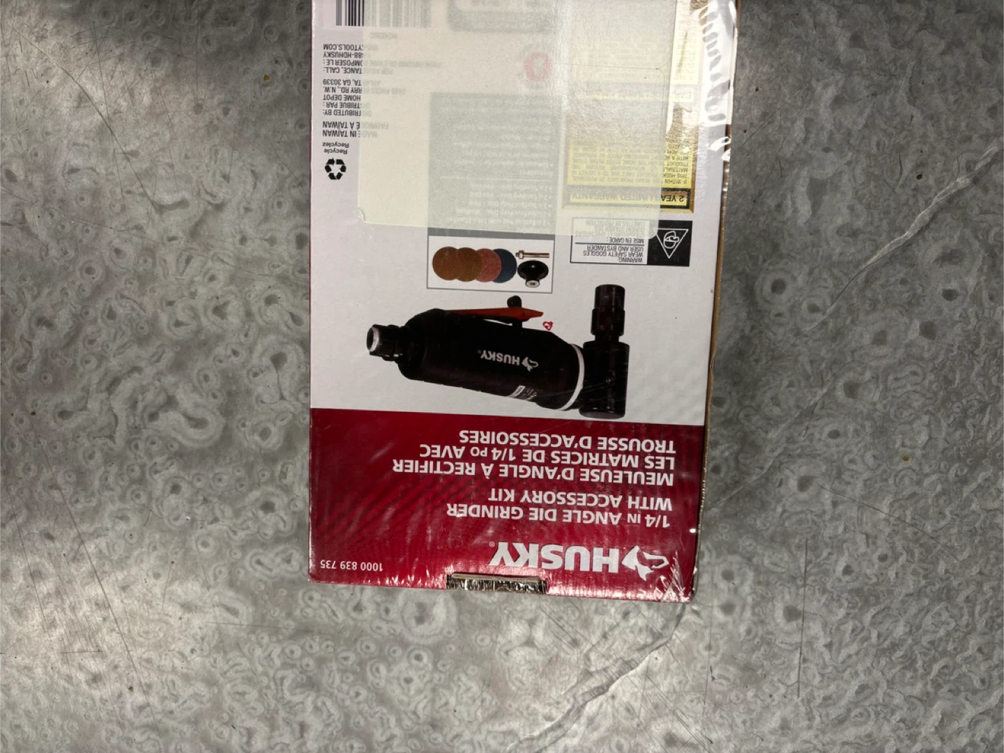Husky 1/4 Inch Angle Die Grinder with Accessory Kit - photo 4