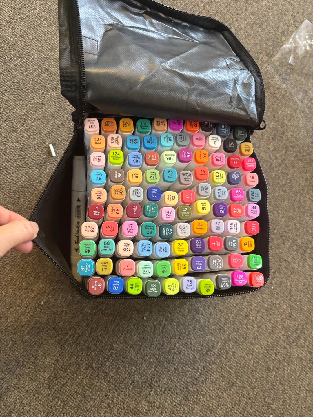 100 colors alcohol marker set with case, dual tips blender - photo 4