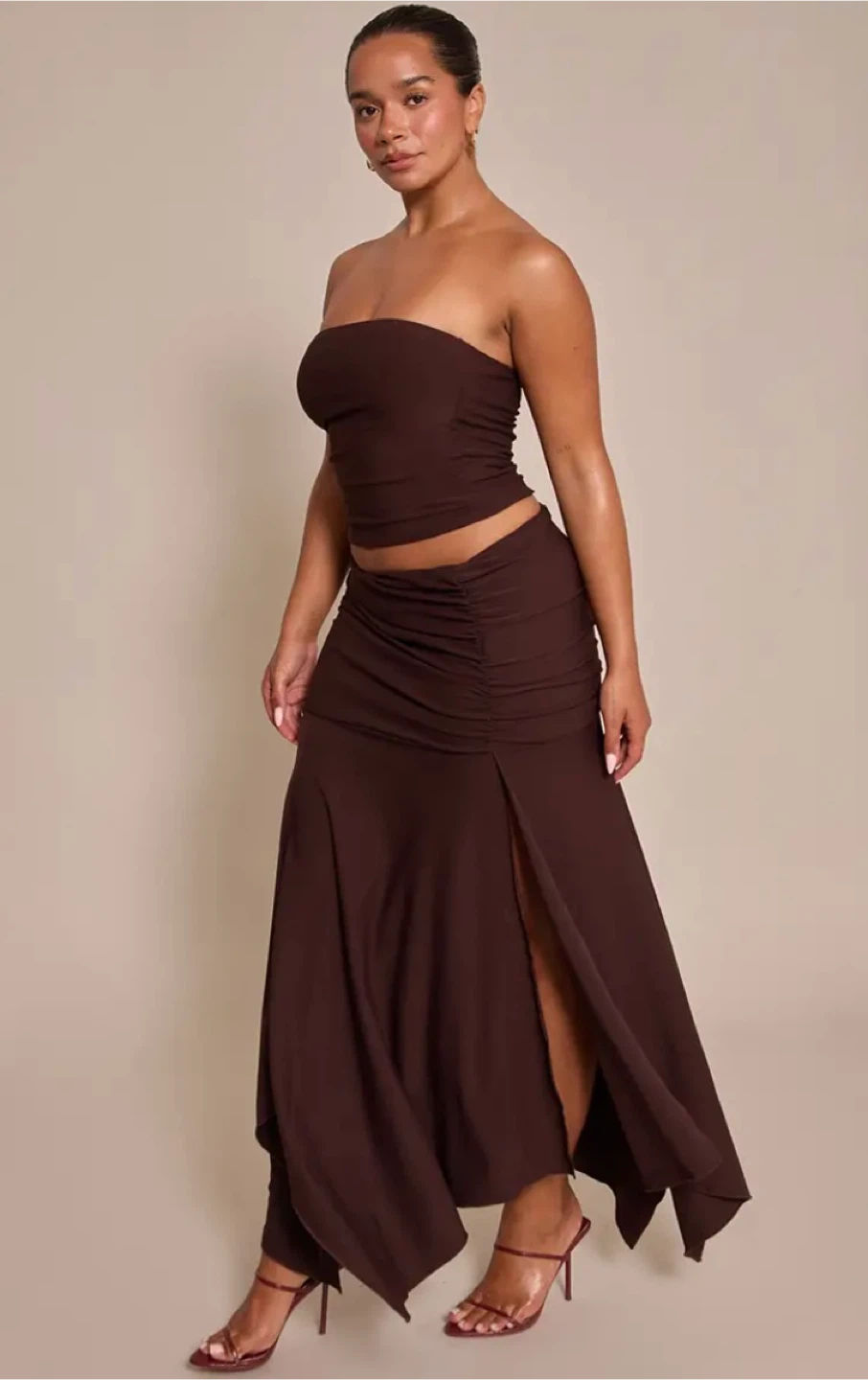 BLACK PLT Shape Double Layered Bandeau Top - US 8 - photo 3