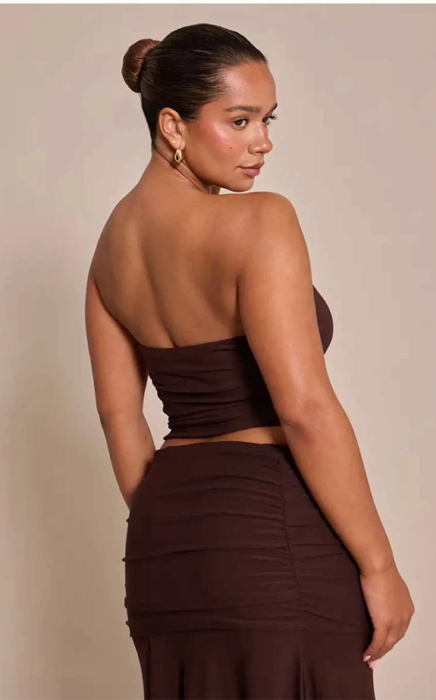 BLACK PLT Shape Double Layered Bandeau Top - US 8 - photo 2