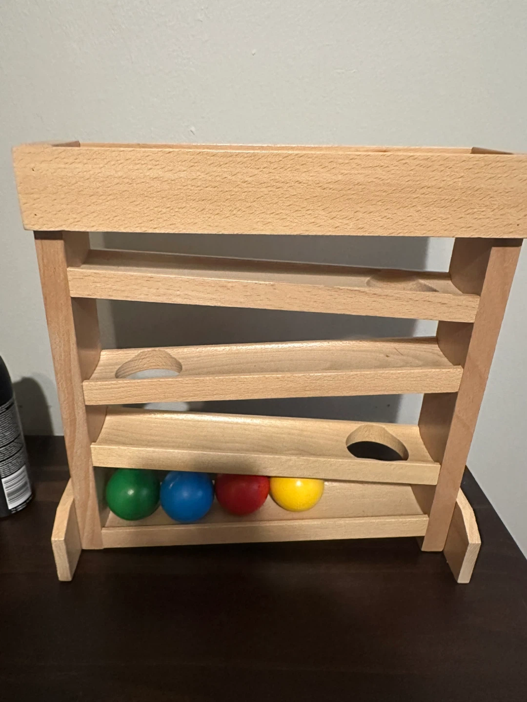 Montessori Wooden Marble Run Toy with 4 Balls - photo 2