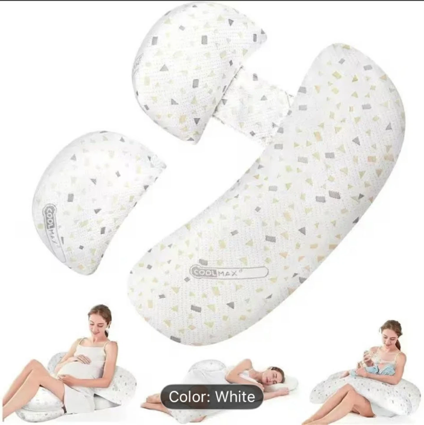 CoolMax Pregnancy Pillow - White - photo 3