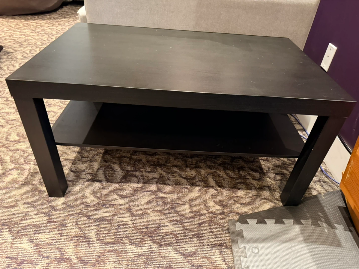 Black square coffee table - photo 2
