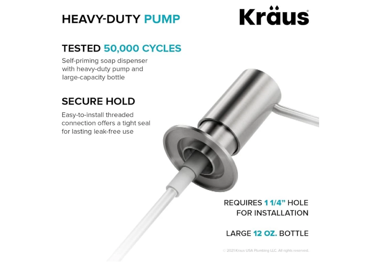 Kraus Spot-Free Stainless Steel Kitchen Soap Dispenser KSD-41SFS - photo 4