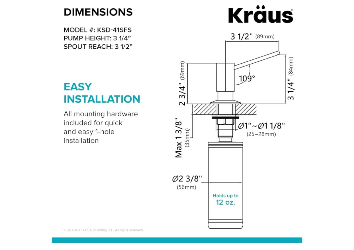 Kraus Spot-Free Stainless Steel Kitchen Soap Dispenser KSD-41SFS - photo 5