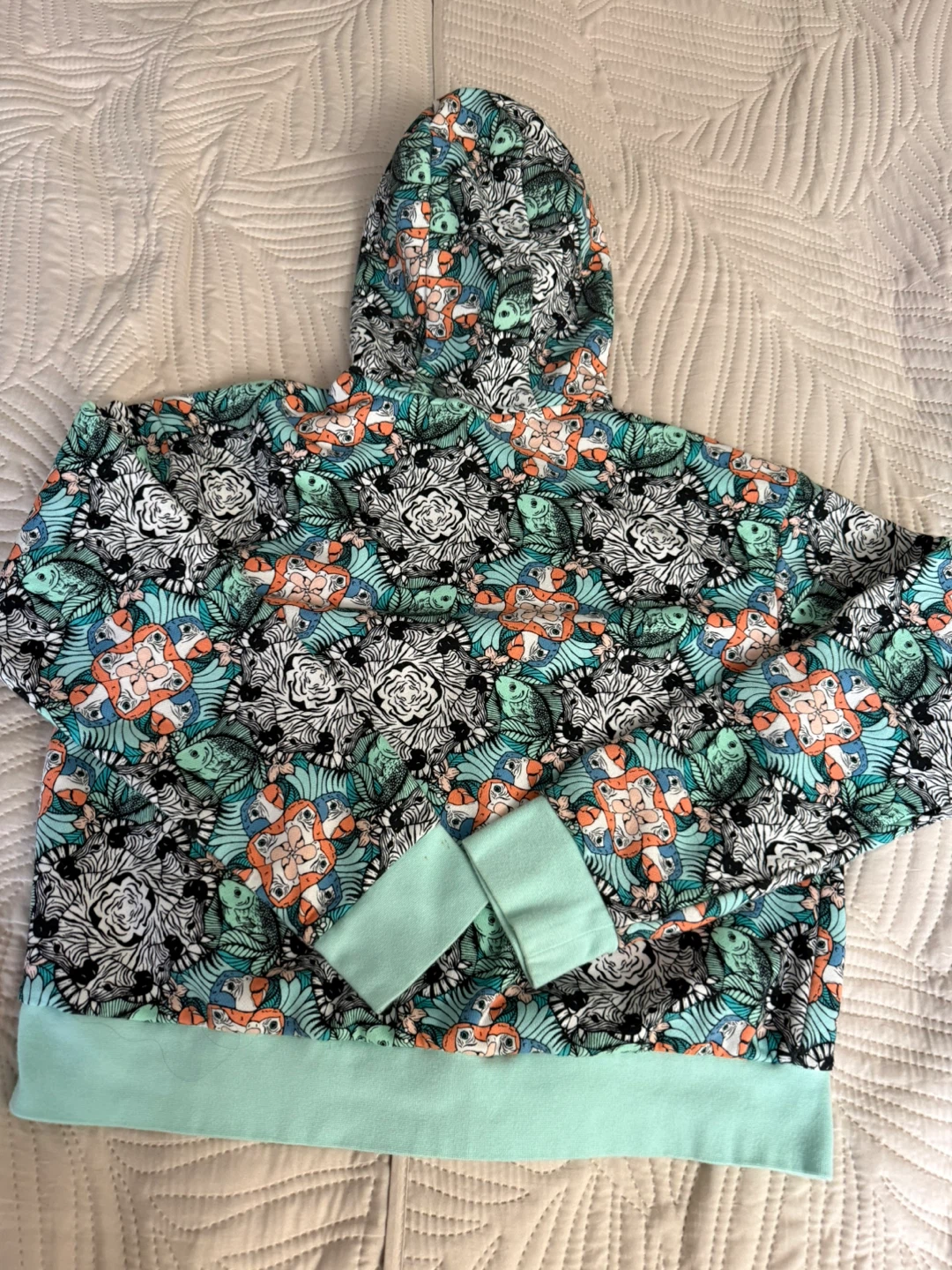 Adidas All Over Print Hoodie Girls Size L 13-14Y - photo 5