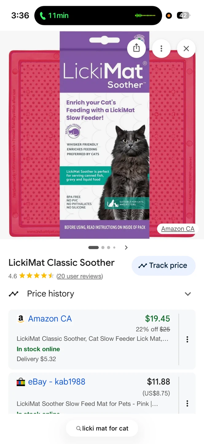 LickiMat Soother Pink Cat Food Mat - photo 3