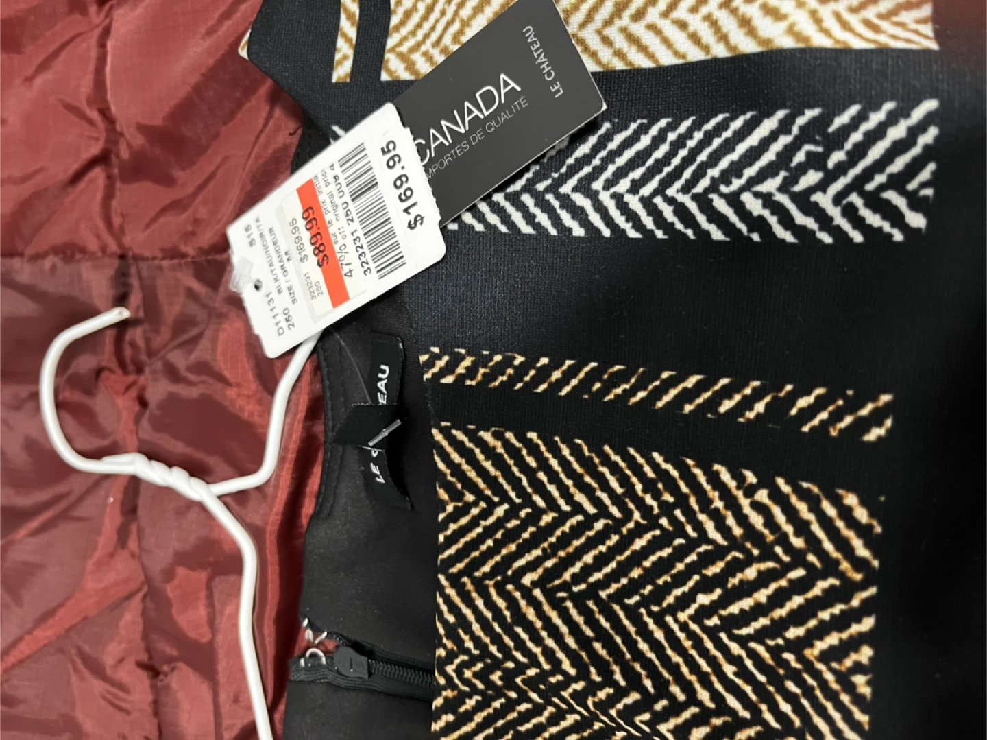 LE CHÂTEAU Black & Gold Plaid Sleeveless Dress - photo 4