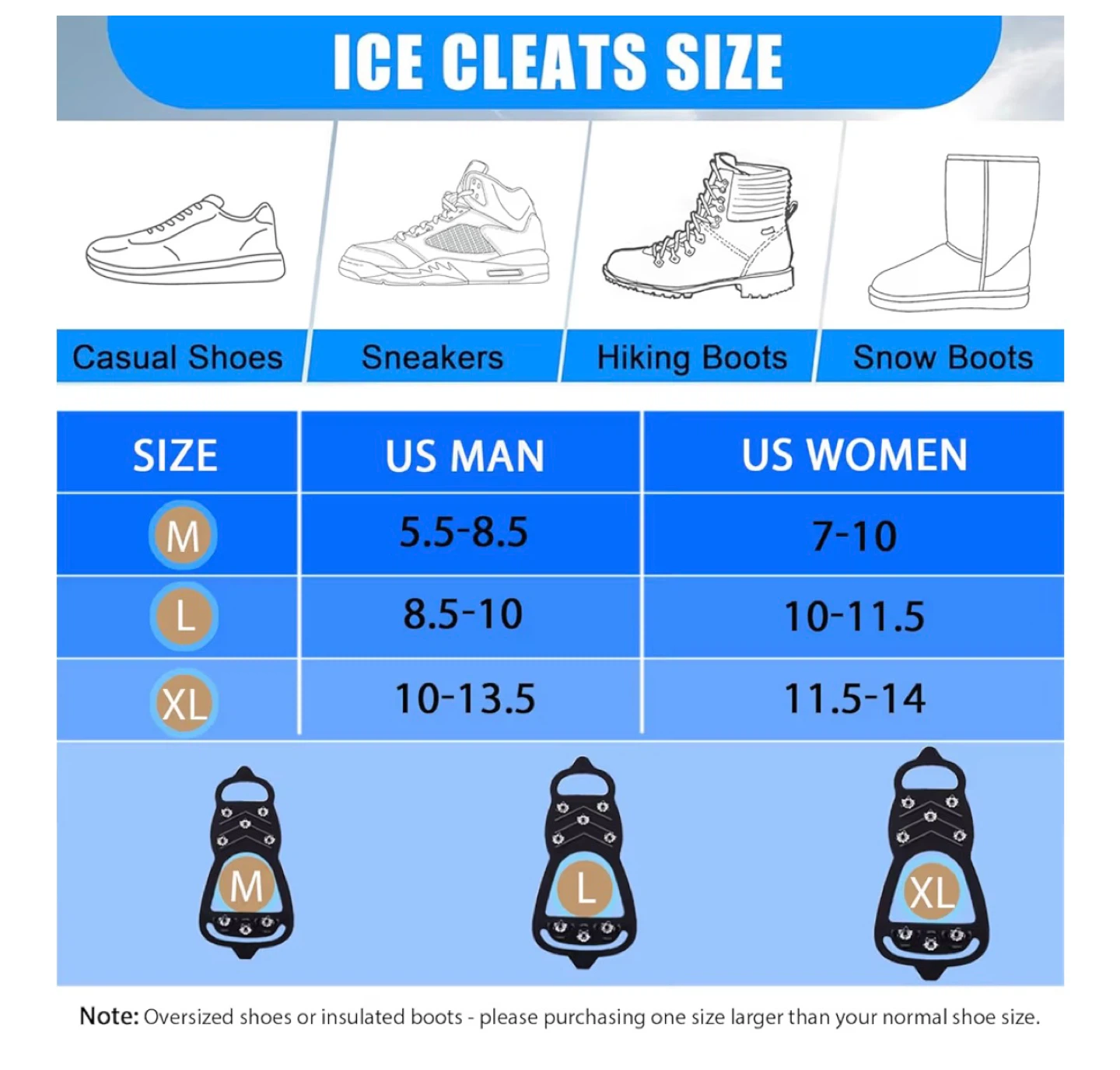 Ice Cleats for/ Crampons - Size M - photo 3